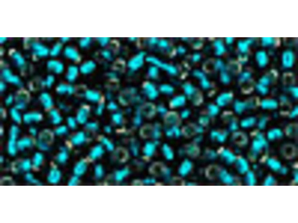 TOHO Glass Seed Bead, Size 11, 2.1mm, Silver-Lined Teal (Tube)