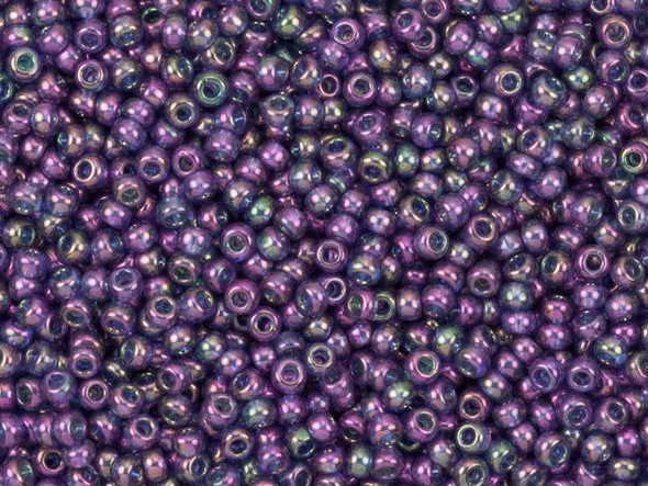 TOHO Glass Seed Bead, Size 11, 2.1mm, Gold-Lustered Moon Shadow (Tube)