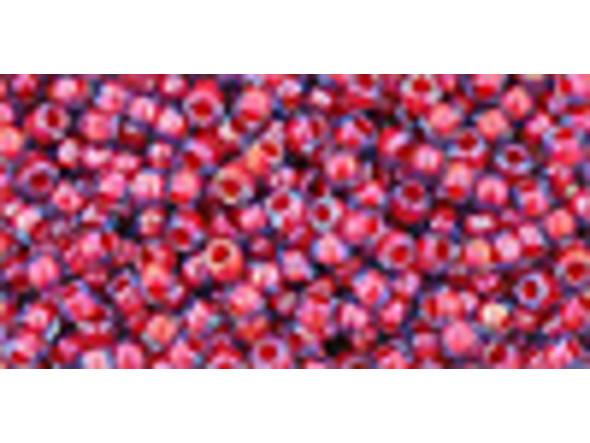 TOHO Glass Seed Bead, Size 11, 2.1mm, Inside-Color Lt Sapphire/Hyacinth-Lined (Tube)