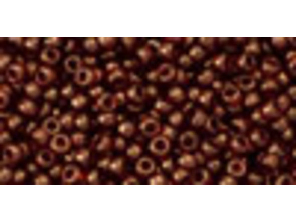 TOHO Glass Seed Bead, Size 11, 2.1mm, Gold-Lustered African Sunset (Tube)
