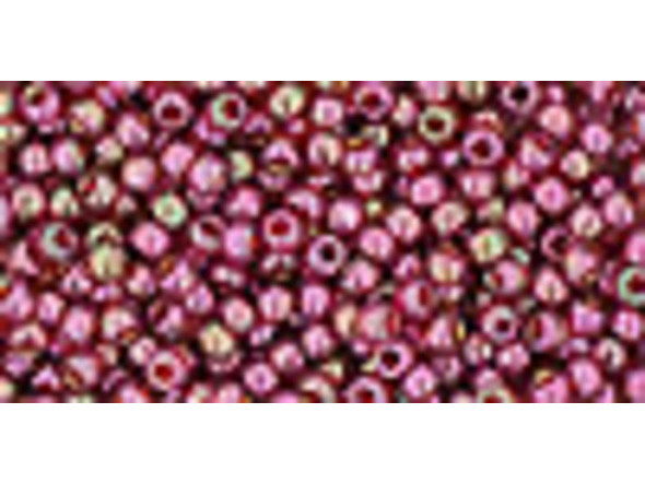 TOHO Glass Seed Bead, Size 11, 2.1mm, Gold-Lustered Wild Berry (Tube)