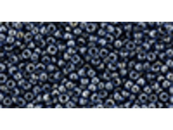 TOHO Glass Seed Bead, Size 11, 2.1mm, Inside-Color/Transparent-Luster - Navy Blue (Tube)