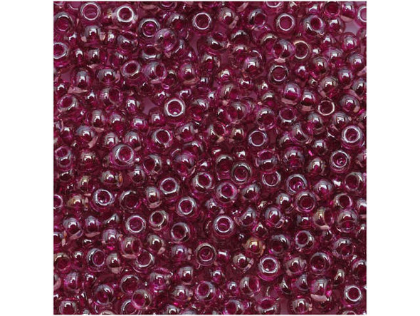 TOHO Glass Seed Bead, Size 11, 2.1mm, Inside-Color Lt Amethyst/Fushcia-Lined (Tube)