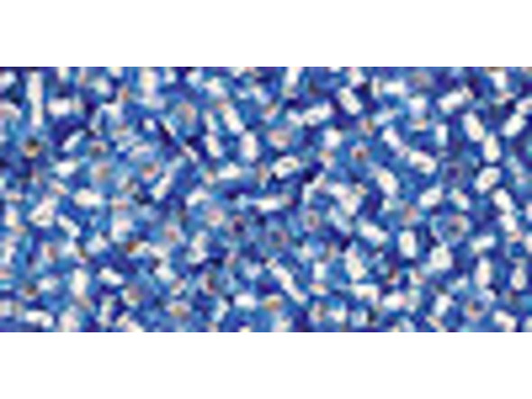 TOHO Glass Seed Bead, Size 11, 2.1mm, Silver-Lined Lt Sapphire (Tube)