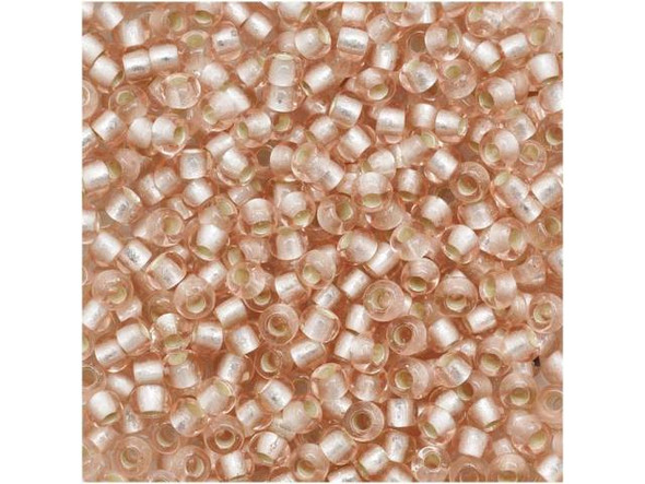TOHO Glass Seed Bead, Size 11, 2.1mm, Silver-Lined Frosted Rosaline (Tube)
