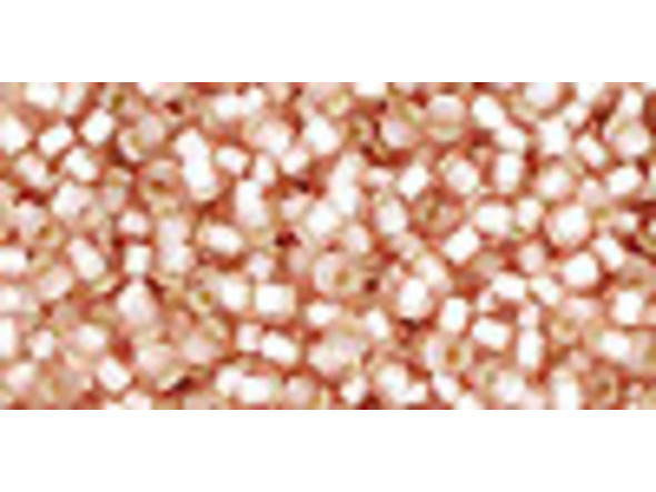 TOHO Glass Seed Bead, Size 11, 2.1mm, Silver-Lined Frosted Rosaline (Tube)