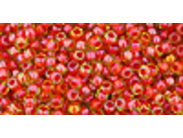 TOHO Glass Seed Bead, Size 11, 2.1mm, Inside-Color Jonquil/Hyacinth-Lined (Tube)