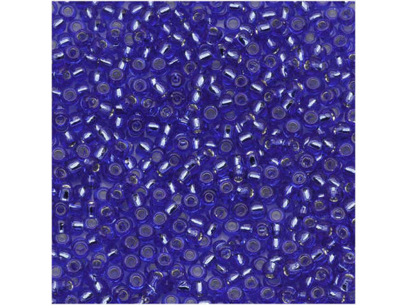 TOHO Glass Seed Bead, Size 11, 2.1mm, Silver-Lined Sapphire (Tube)