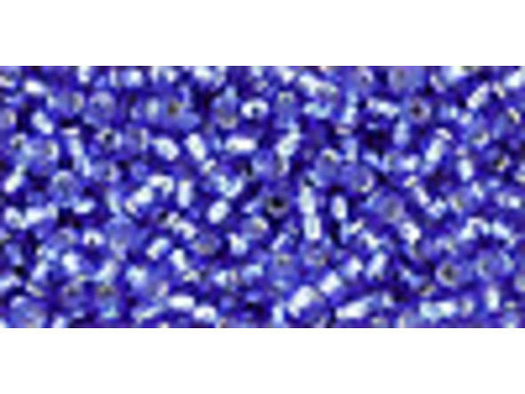 TOHO Glass Seed Bead, Size 11, 2.1mm, Silver-Lined Sapphire (Tube)