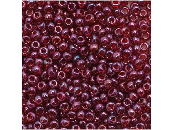 TOHO Glass Seed Bead, Size 11, 2.1mm, Gold-Lustered Raspberry (Tube)