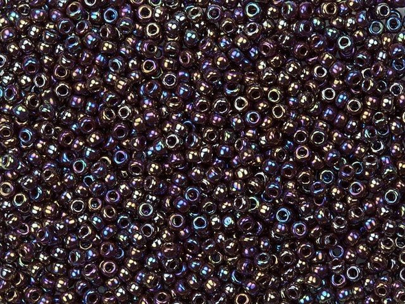 TOHO Glass Seed Bead, Size 11, 2.1mm, Opaque-Rainbow Oxblood (Tube)