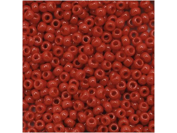 TOHO Glass Seed Bead, Size 11, 2.1mm, Opaque Pepper Red (Tube)