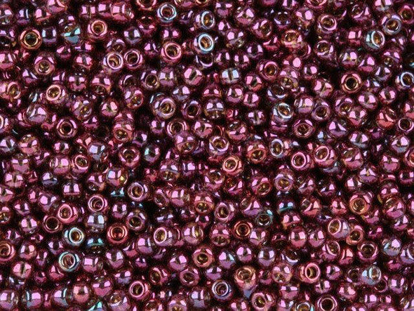 TOHO Glass Seed Bead, Size 11, 2.1mm, Gold-Lustered Marionberry (Tube)