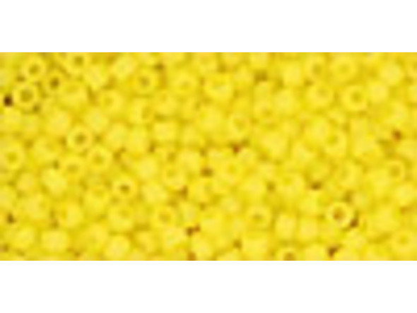 TOHO Glass Seed Bead, Size 11, 2.1mm, Opaque-Frosted Dandelion (Tube)