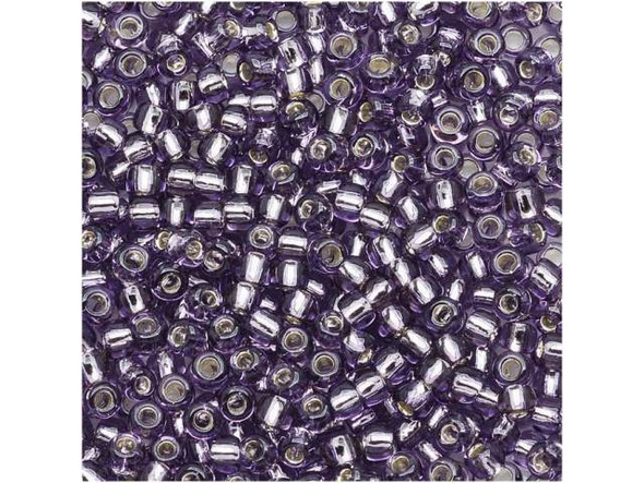 TOHO Glass Seed Bead, Size 11, 2.1mm, Silver-Lined Tanzanite (Tube)