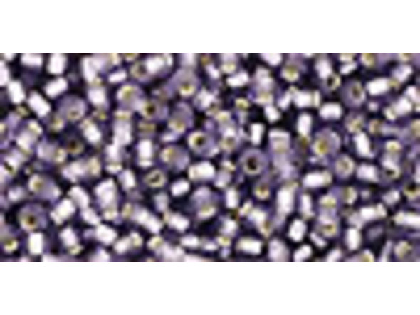 TOHO Glass Seed Bead, Size 11, 2.1mm, Silver-Lined Frosted Lt Tanzanite (Tube)