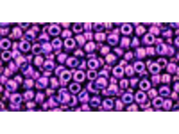 TOHO Glass Seed Bead, Size 11, 2.1mm, Higher-Metallic Grape (Tube)