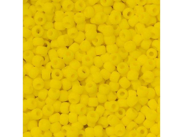 TOHO Glass Seed Bead, Size 11, 2.1mm, Opaque-Frosted Sunshine (Tube)