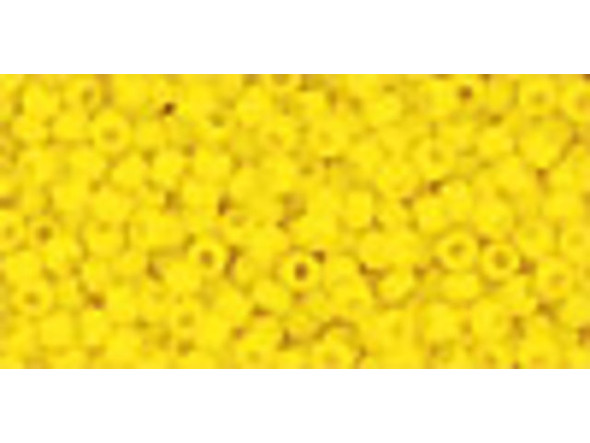 TOHO Glass Seed Bead, Size 11, 2.1mm, Opaque-Frosted Sunshine (Tube)