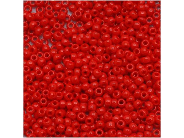 TOHO Glass Seed Bead, Size 11, 2.1mm, Opaque Cherry (Tube)