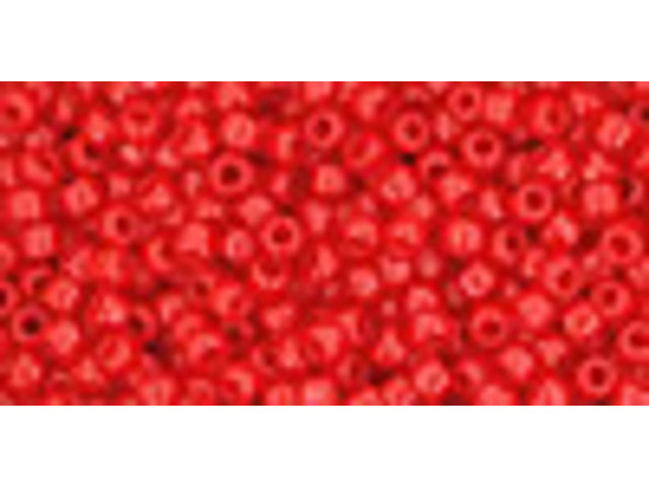 TOHO Glass Seed Bead, Size 11, 2.1mm, Opaque Cherry (Tube)