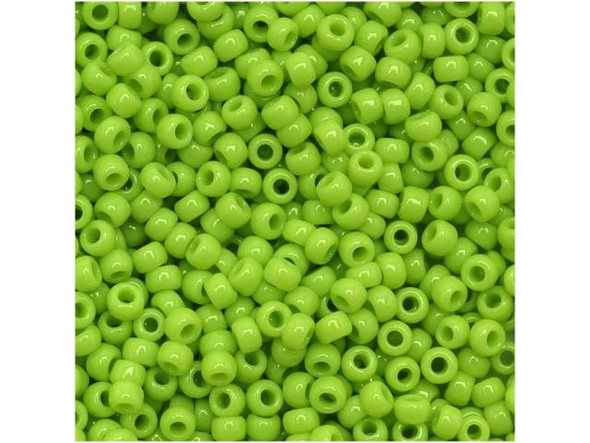 TOHO Glass Seed Bead, Size 11, 2.1mm, Opaque Sour Apple (Tube)