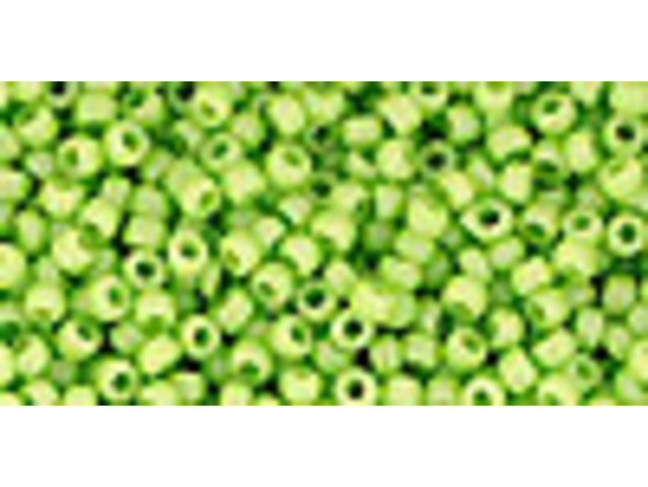 TOHO Glass Seed Bead, Size 11, 2.1mm, Opaque Sour Apple (Tube)