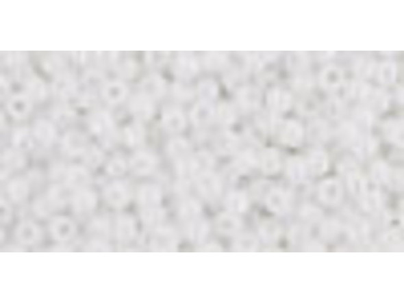 TOHO Glass Seed Bead, Size 11, 2.1mm, Opaque-Rainbow White (Tube)