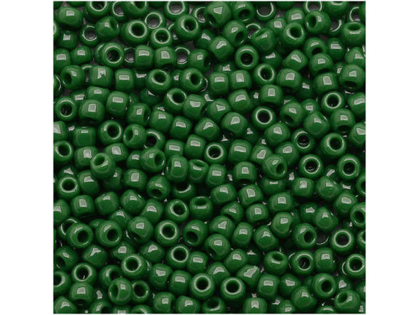 TOHO Glass Seed Bead, Size 11, 2.1mm, Opaque Pine Green (Tube)