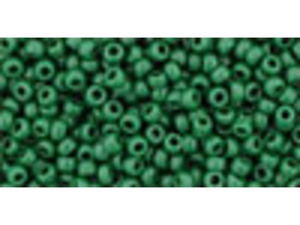 TOHO Glass Seed Bead, Size 11, 2.1mm, Opaque Pine Green (Tube)