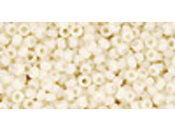 TOHO Glass Seed Bead, Size 11, 2.1mm, Opaque Lt Beige (Tube)