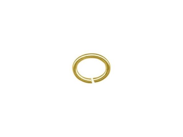 Yellow Plated Jump Ring, Oval, 5x7mm (ounce)