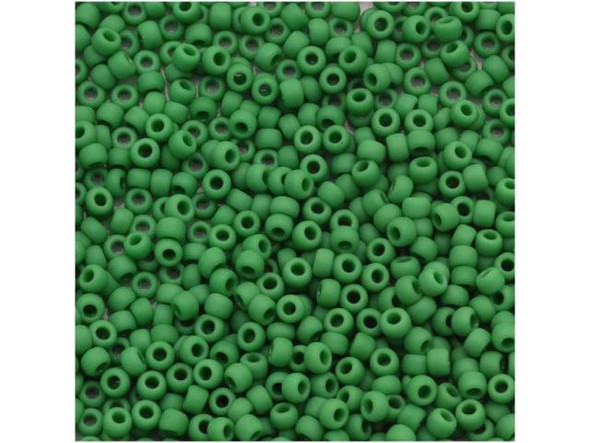 TOHO Glass Seed Bead, Size 11, 2.1mm, Opaque-Frosted Shamrock (Tube)