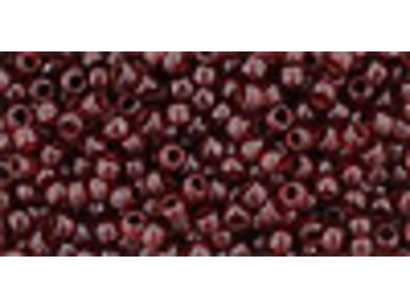 TOHO Glass Seed Bead, Size 11, 2.1mm, Transparent Garnet (Tube)