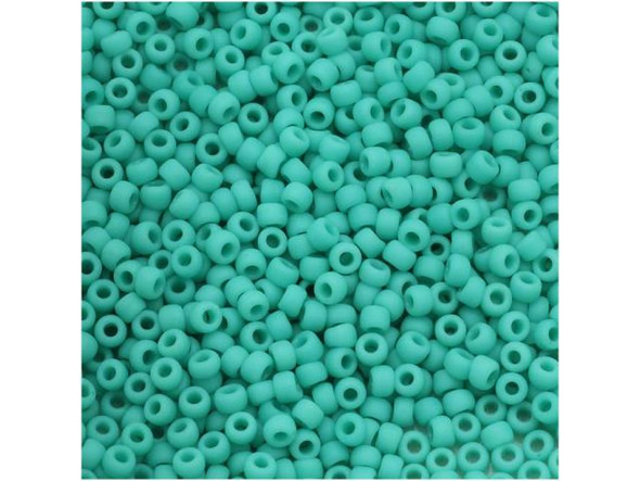 TOHO Glass Seed Bead, Size 11, 2.1mm, Opaque-Frosted Turquoise (Tube)