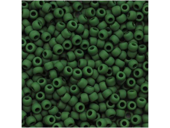 TOHO Glass Seed Bead, Size 11, 2.1mm, Opaque-Frosted Pine Green (Tube) TOHO Glass Seed Bead, Size 11, 2.1mm, Opaque-Frosted Pine Green (Tube)