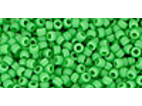 TOHO Glass Seed Bead, Size 11, 2.1mm, Opaque-Frosted Mint Green (Tube)