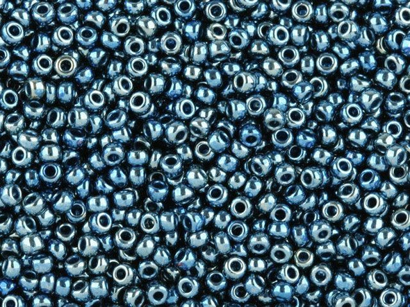 TOHO Glass Seed Bead, Size 11, 2.1mm, Galvanized Peacock Blue (Tube)