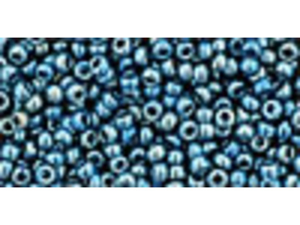 TOHO Glass Seed Bead, Size 11, 2.1mm, Galvanized Peacock Blue (Tube)