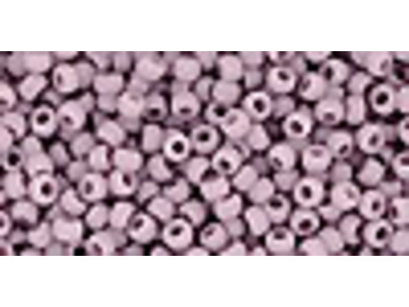 TOHO Glass Seed Bead, Size 11, 2.1mm, Opaque-Frosted Lavender (Tube)