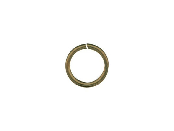 Antiqued Brass Plated Jump Ring, Round, 8mm (ounce)