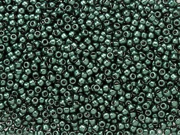 TOHO Glass Seed Bead, Size 11, 2.1mm, Galvanized Aqua (Tube)
