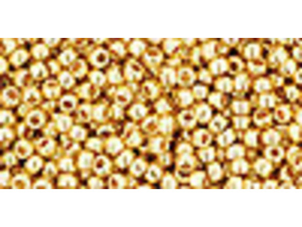 TOHO Glass Seed Bead, Size 11, 2.1mm, Metallic 24K Gold Plated (Tube)