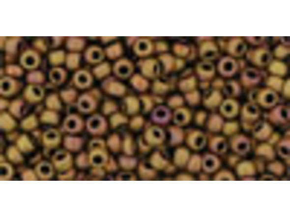 TOHO Glass Seed Bead, Size 11, 2.1mm, Opaque-Pastel-Frosted Mudbrick (Tube)