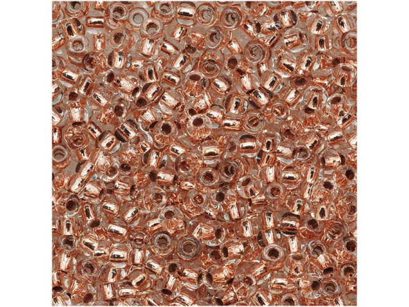 TOHO Glass Seed Bead, Size 11, 2.1mm, Copper-Lined Crystal (Tube)