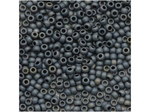 TOHO Glass Seed Bead, Size 11, 2.1mm, Matte-Color Gun Metal (Tube)