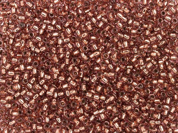 TOHO Glass Seed Bead, Size 11, 2.1mm, Copper-Lined Lt Amethyst (Tube)