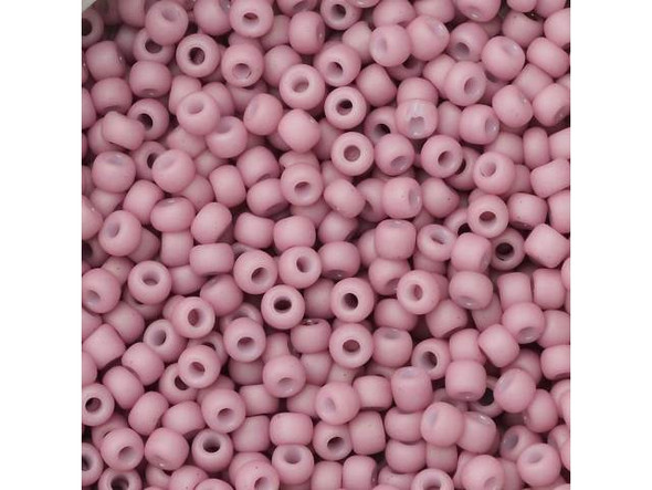 TOHO Glass Seed Bead, Size 11, 2.1mm, Opaque-Pastel-Frosted Plumeria (Tube)