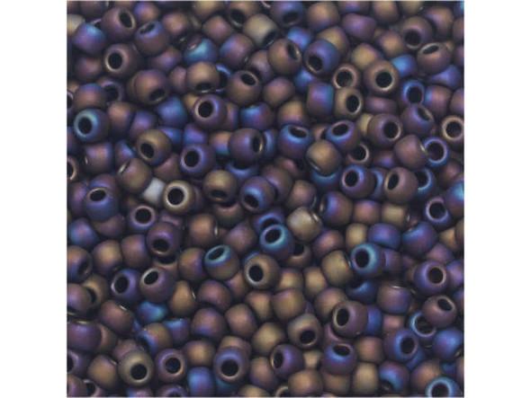 TOHO Glass Seed Bead, Size 11, 2.1mm, Matte-Color Iris - Purple (Tube)