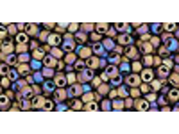 TOHO Glass Seed Bead, Size 11, 2.1mm, Matte-Color Iris - Purple (Tube)